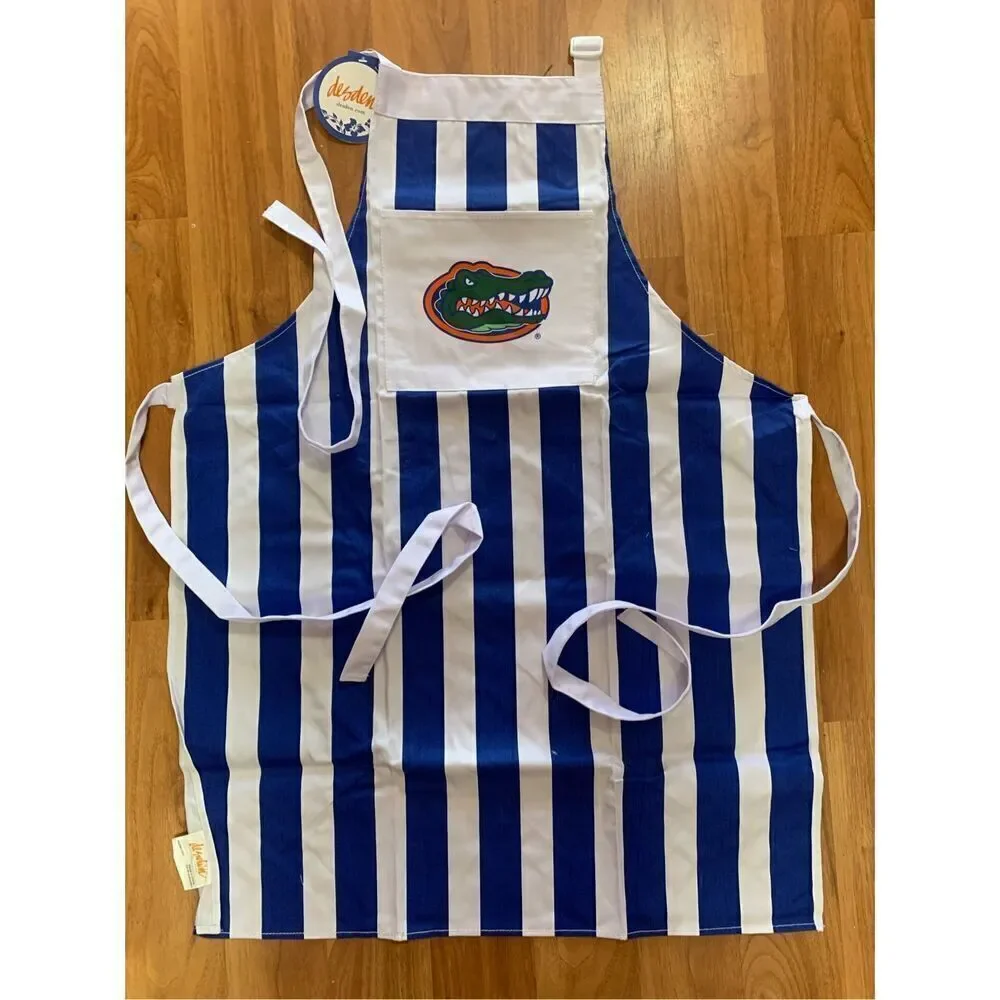 Desden Mens Tailgate Team Spirit Apron Striped Florida Gators NWT